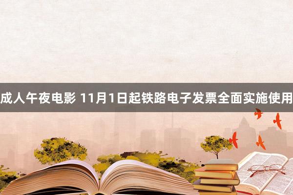 成人午夜电影 11月1日起铁路电子发票全面实施使用