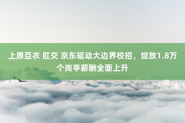 上原亞衣 肛交 京东驱动大边界校招，绽放1.8万个岗亭薪酬全面上升