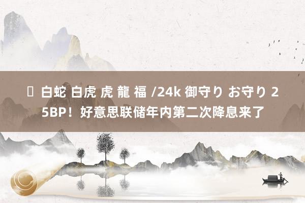 ✨白蛇 白虎 虎 龍 福 /24k 御守り お守り 25BP！好意思联储年内第二次降息来了